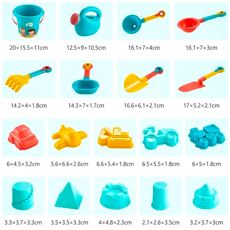 Kit de Jouets de Plage pour Enfants – Seau, Arrosoir, Pelles & Accessoires – Jeux d'Été en Plein Air