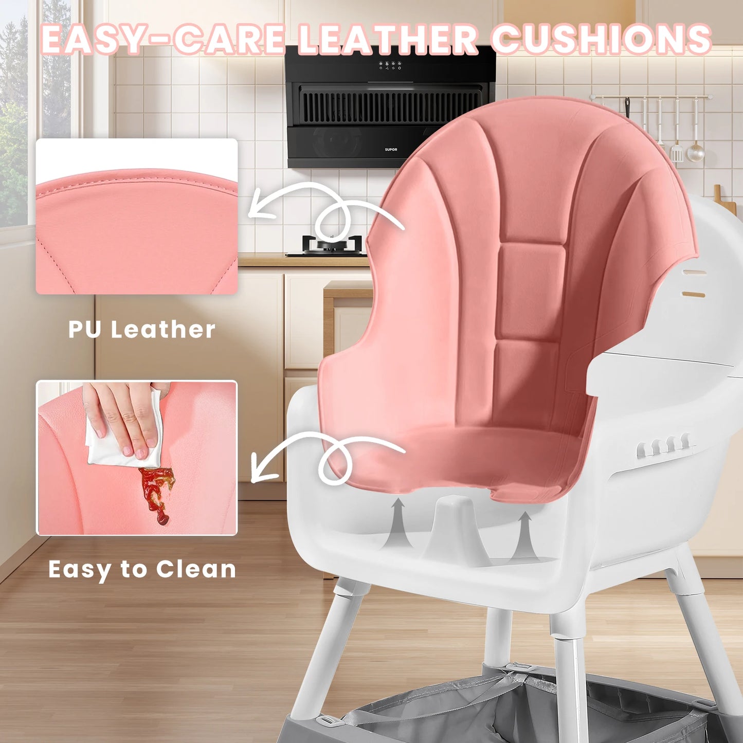 chaise haute évolutive portable double plateau support jouets - Planète bébé