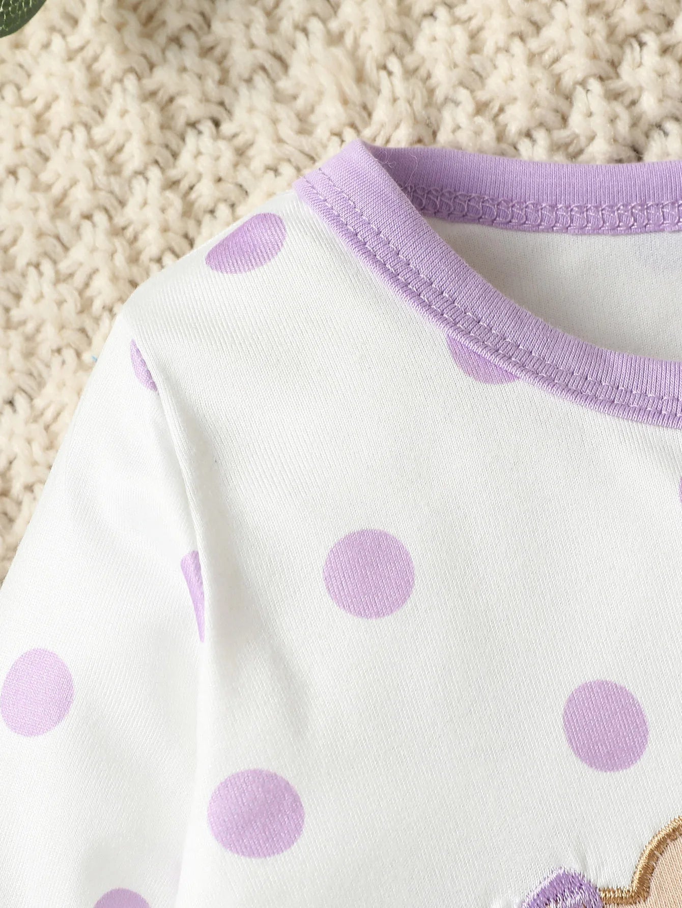 Ensemble Bébé Fille™ – 4 Pièces Polka Dot avec Patch Ours - Planète bébé