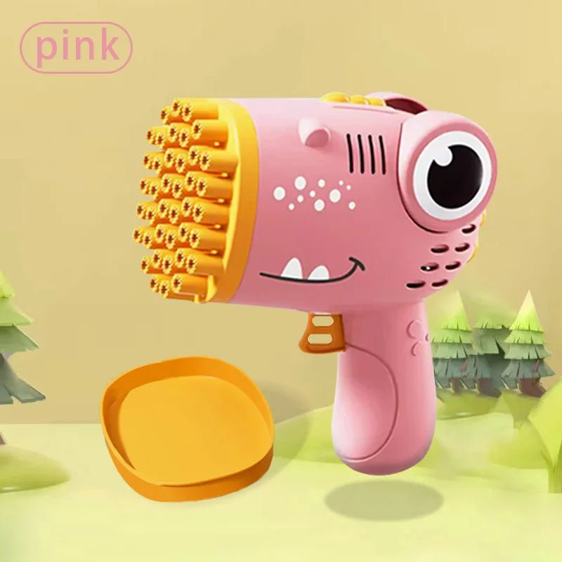 🦖 Pistolet à Bulles Dinosaure 40 Trous – Jouet à Bulles Électrique pour Enfants™ - Planète bébé