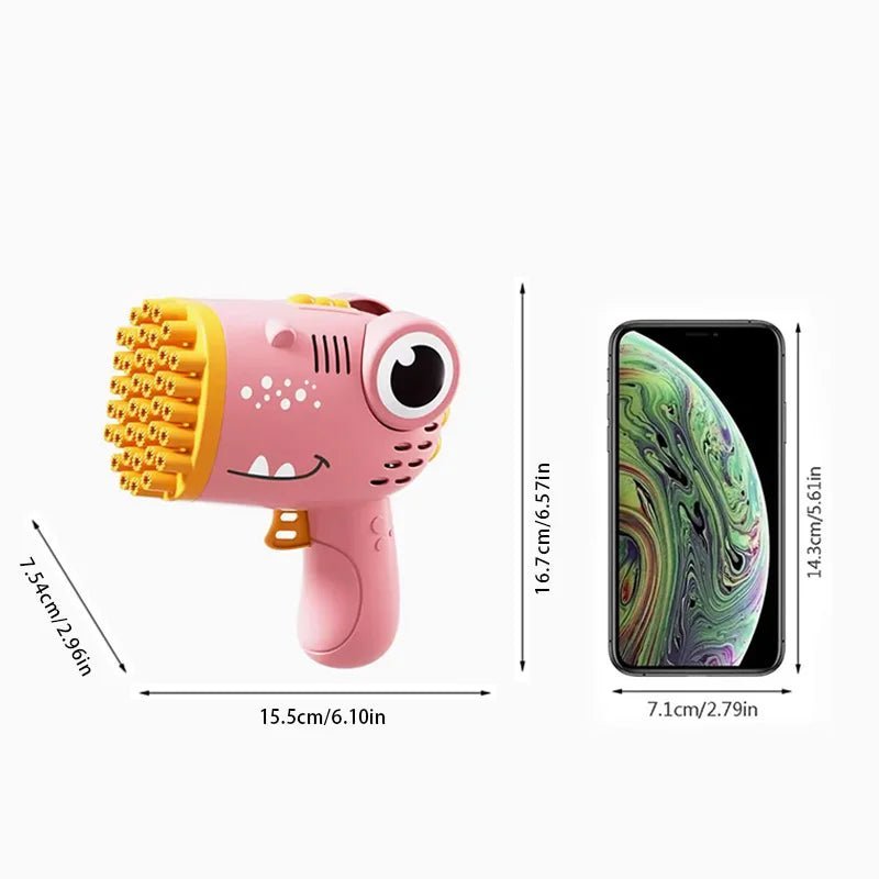 🦖 Pistolet à Bulles Dinosaure 40 Trous – Jouet à Bulles Électrique pour Enfants™ - Planète bébé