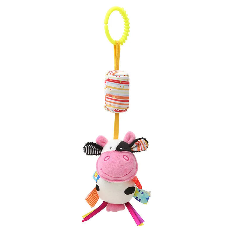 Soft Giraffe Zebra Animal Handbells Rattles Plush Infant Baby Development Handle Toys WIth Teether Baby Toy For Newborn Gifts™