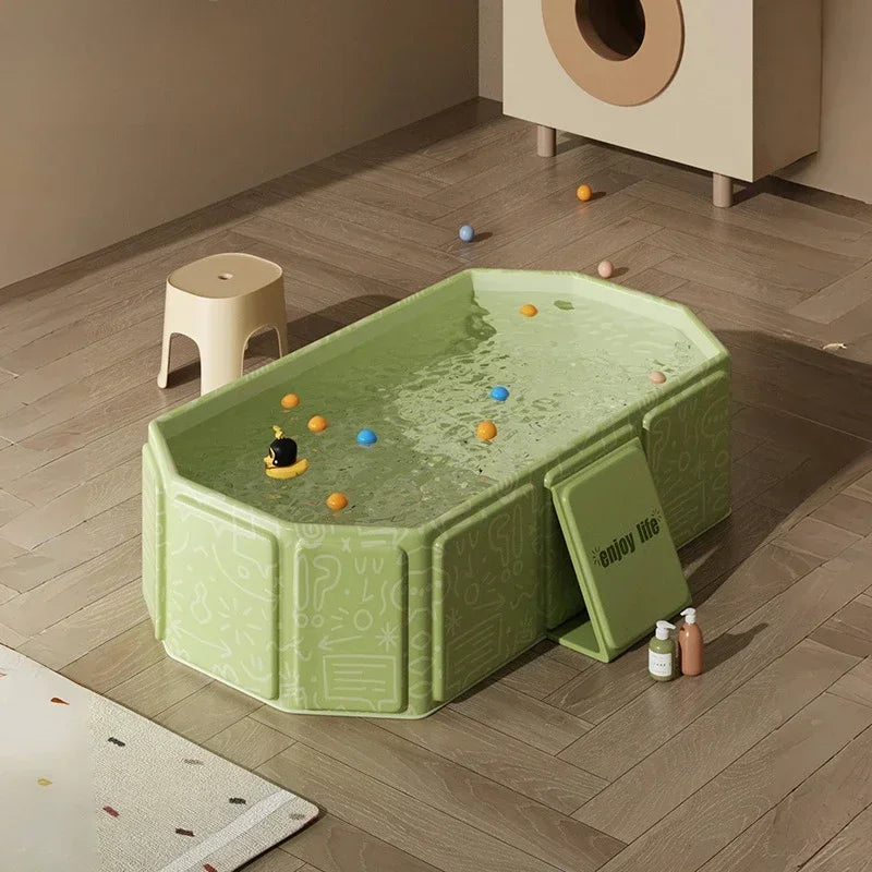 Baignoire Bébé Pliable – Grand Format PVC Épais – Portable, Durable & Polyvalente