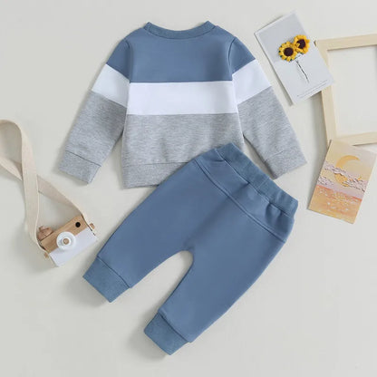 🧸🧥 Ensemble Bébé Garçon 2 Pièces – Sweat à Manches Longues &amp; Pantalon Élastique – Automne – RUEWEY™ - Planète bébé