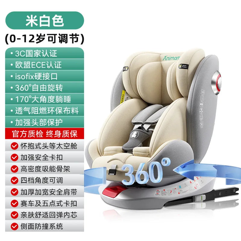 Siège Auto Bébé 360° Rotatif – ISOFIX – Norme ECE R129