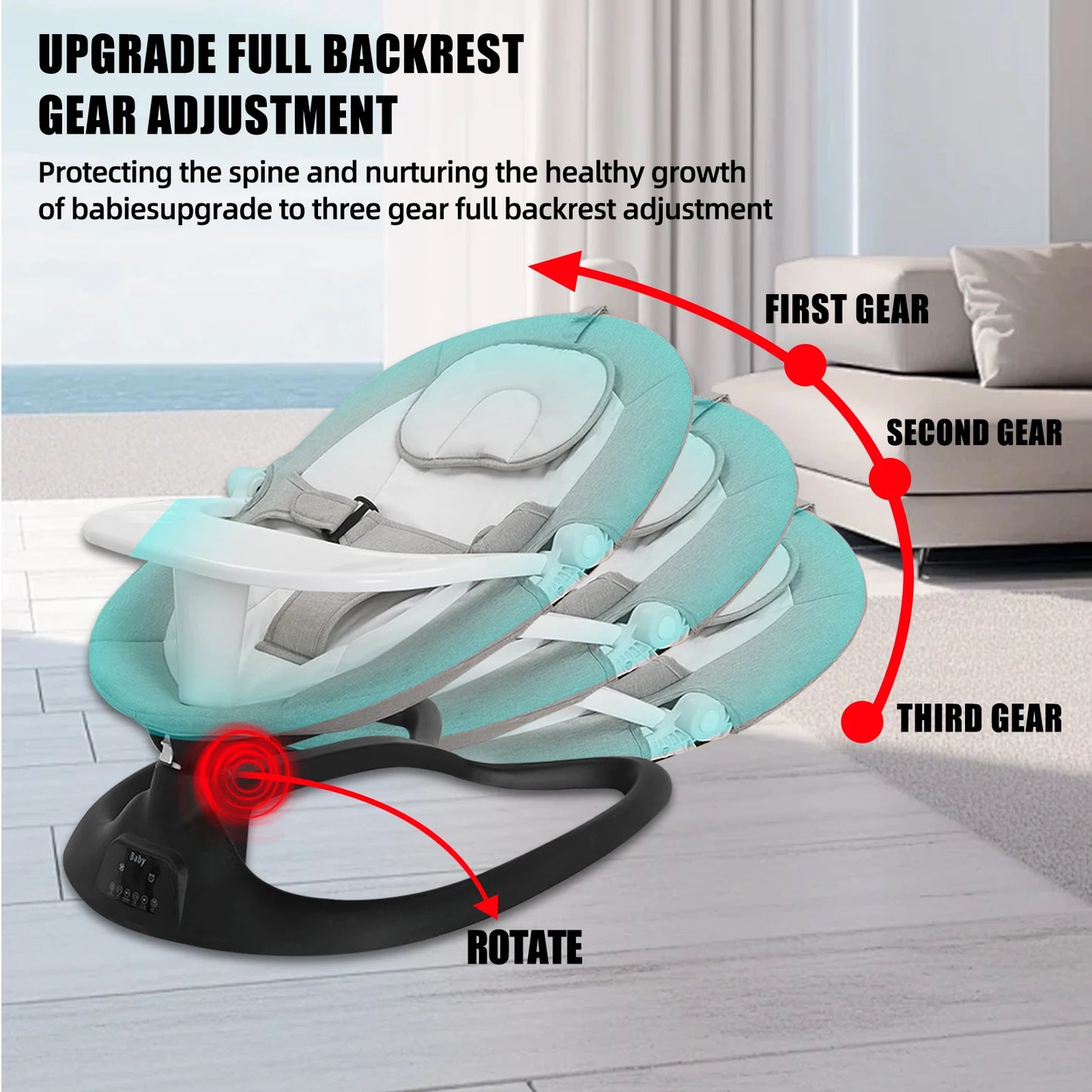 🎶 Berceau Électrique Bluetooth pour Bébé – Balancelle Multifonction avec Filet Anti - Moustique &amp; Musique – Jusqu’à 10 kg™ - Planète bébé