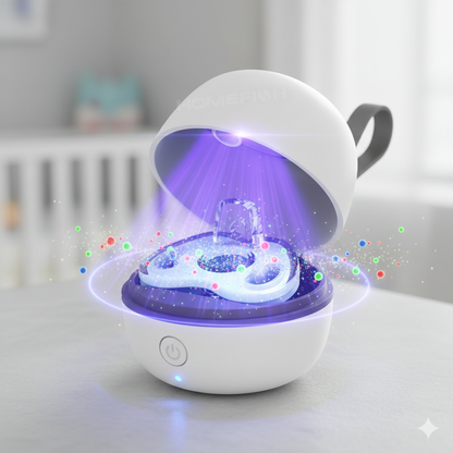 Boîte de Stérilisation Portable pour Tétine – UV 180s – Rechargeable et Compacte™