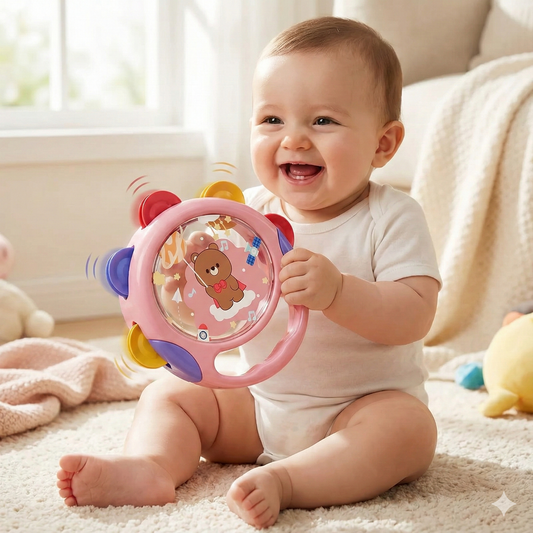 Jouets d'Éveil Musicaux pour Bébé – Tambours et Tambourins à Main – Instruments de Percussion ABS™