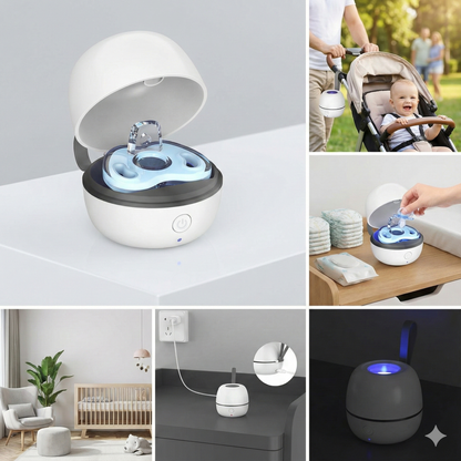 Boîte de Stérilisation Portable pour Tétine – UV 180s – Rechargeable et Compacte™