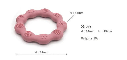 🌸🦷 Anneau de Dentition Fleur – Silicone Alimentaire – Jouet de Molarité &amp; Cognition Tactile pour Bébé™ - Planète bébé