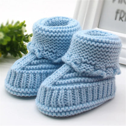 Chaussons Bébé Tricotés Faits Main – Chaussons Hiver Chauds pour Nouveau-Né 0-24 Mois