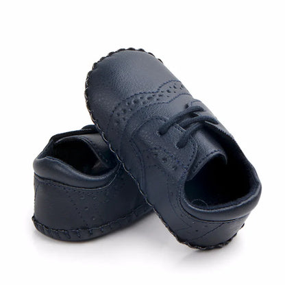 Chaussures Rétro en Cuir Antidérapantes pour Nouveau-né et Tout-petit™