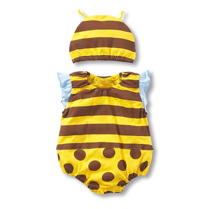 👶🎀 Ensemble Body &amp; Chapeau pour Bébé – Été – Coton Doux – Imprimé Adorable – 0 à 12 Mois™ - Planète bébé