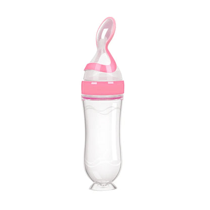 🥄 Biberon Cuillère en Silicone – Pour Nourrissons – Aliment Liquide ou Semi-Liquide – Sans BPA – Facile à Presser™