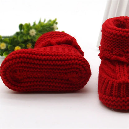 Chaussons Bébé Tricotés Faits Main – Chaussons Hiver Chauds pour Nouveau-Né 0-24 Mois