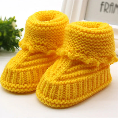 Chaussons Bébé Tricotés Faits Main – Chaussons Hiver Chauds pour Nouveau-Né 0-24 Mois