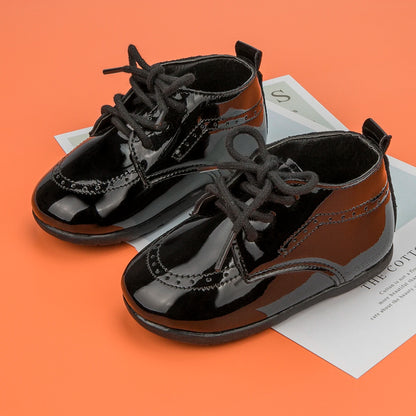 Chaussures Rétro en Cuir Antidérapantes pour Nouveau-né et Tout-petit™