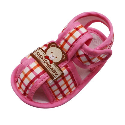 Sandales Bébé d’Été à Motif Ourson – Premiers Pas Semelle Souple™