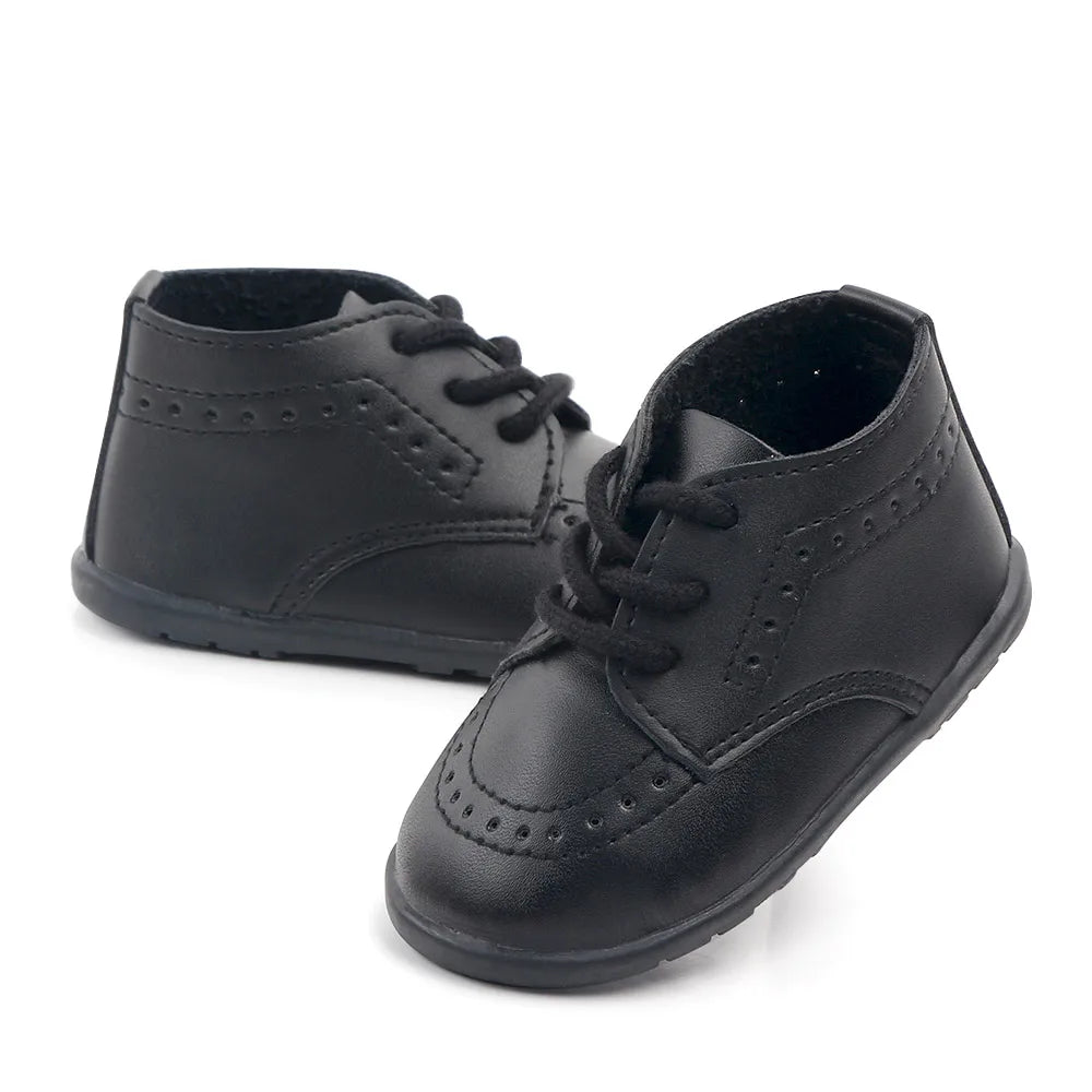 Chaussures Rétro en Cuir Antidérapantes pour Nouveau-né et Tout-petit™