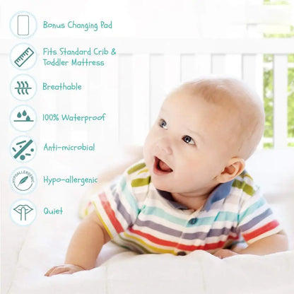 Protège-Matelas Bébé Imperméable Respirant"
