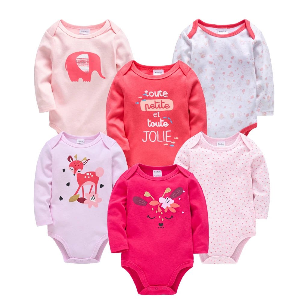 👶 Lot de 3 ou 6 Bodies Bébé – Kavkas | Coton Doux &amp; Style Mignon – Garçon &amp;Fille™ - Planète bébé