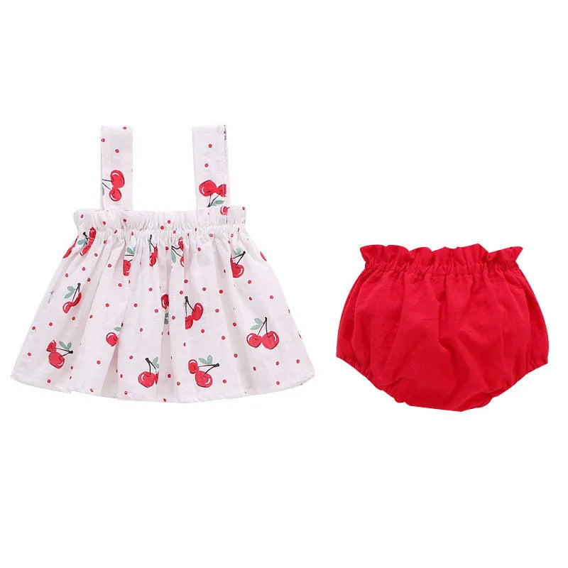 👗☀️ Ensemble Été Bébé Fille – Robe Imprimée + Culotte PP – 2 Pièces – Ultra Léger &amp; Confortable – Lawadka™ - Planète bébé