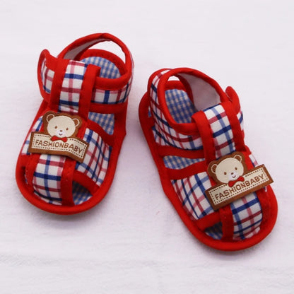 Sandales Bébé d’Été à Motif Ourson – Premiers Pas Semelle Souple™