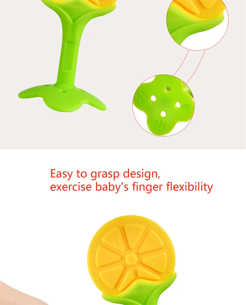 🍓👶 Jouet de Dentition Bébé – Sucette à Mâcher en Silicone en Forme de Fruit™ - Planète bébé