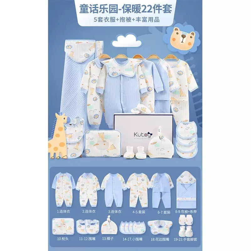 Ensemble Bébé 100 % Coton 18/20/22 Pièces™