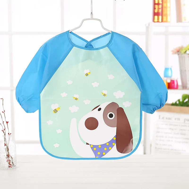 Bavoir Manche Longue Waterproof en EVA pour Bébé – Tablier de Repas Anti-Taches – Ultra Léger &amp; Facile à Nettoyer™