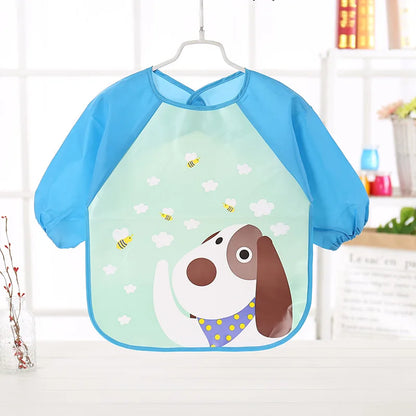 Bavoir Manche Longue Waterproof en EVA pour Bébé – Tablier de Repas Anti-Taches – Ultra Léger &amp; Facile à Nettoyer™