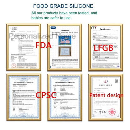 🍽️👶 Set Repas Bébé Personnalisable – Nom Gravé – Silicone Alimentaire Antidérapant (8 pièces)™