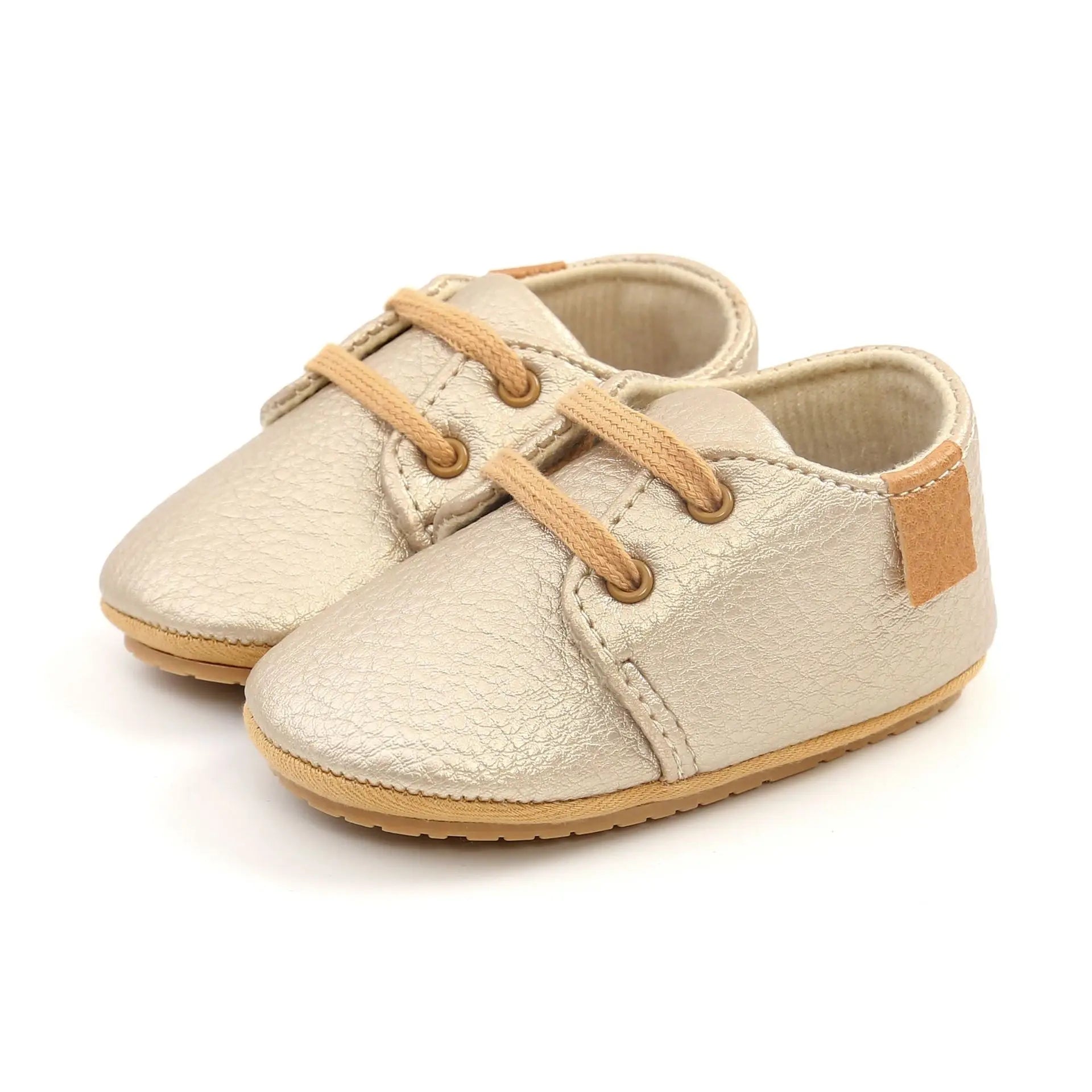 🍼 Chaussures Bébé en Cuir Rétro – Semelle Antidérapante – Meckior™ - Planète bébé