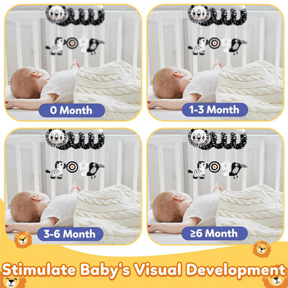 🚗🧸 Jouet de Voiture pour Bébé – Miroir, Grelot, Bruit de Papier &amp; Poignée Squeaky – Jouet d’Éveil pour Siège Auto ou Poussette™