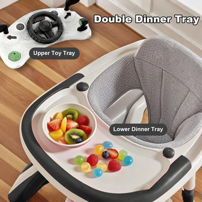 Trotteur Bébé Multifonction™ – Avec Pare-Soleil, Siège Confort et Musique – Antibasculement et Réglable