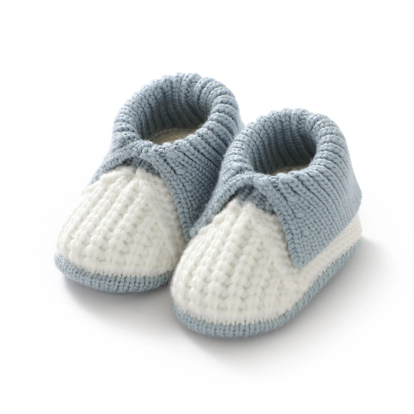 Chaussons Bébé Tricotés Chauds – Patchwork Mode & Faciles à Enfiler™