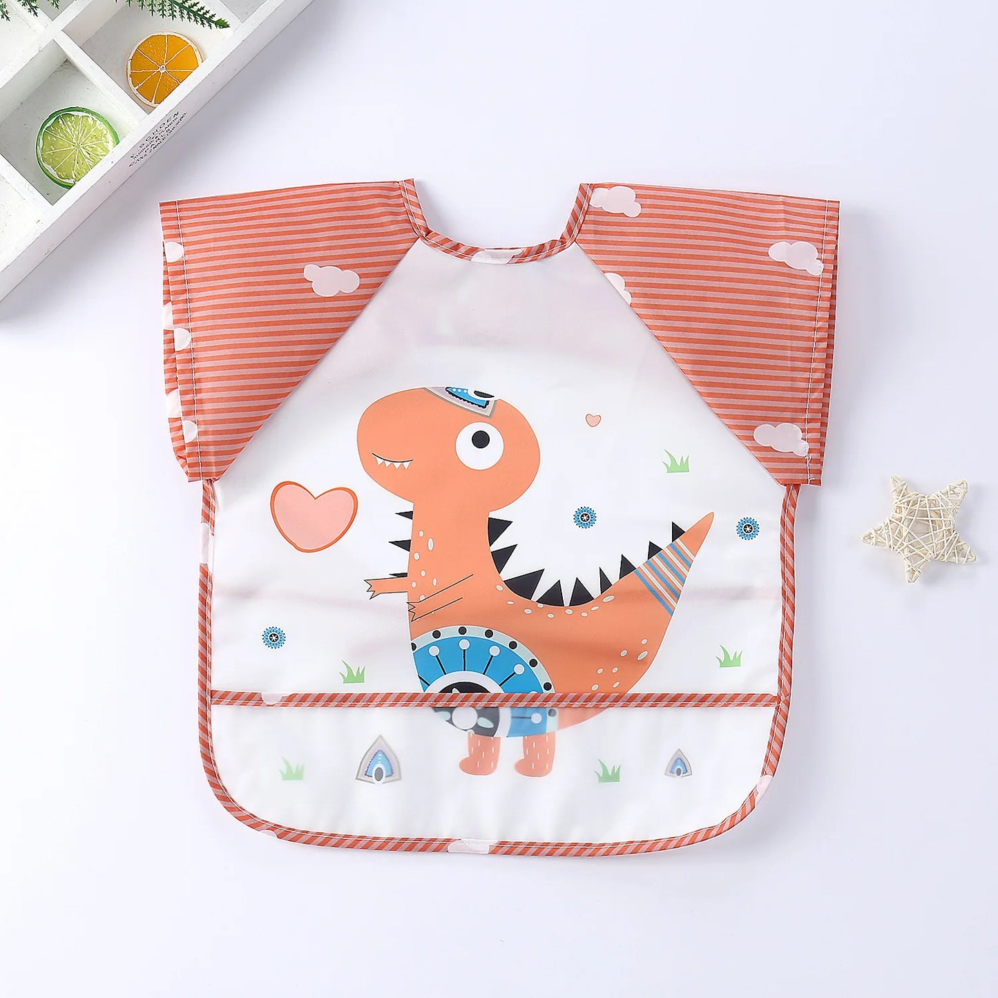 Bavoir Manche Longue Waterproof en EVA pour Bébé – Tablier de Repas Anti-Taches – Ultra Léger &amp; Facile à Nettoyer™