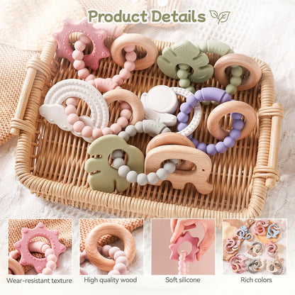 🪐👶 Anneau de Dentition Bébé – Silicone Alimentaire – Bracelet Sensoriel Planète – Dès 0 Mois™ - Planète bébé
