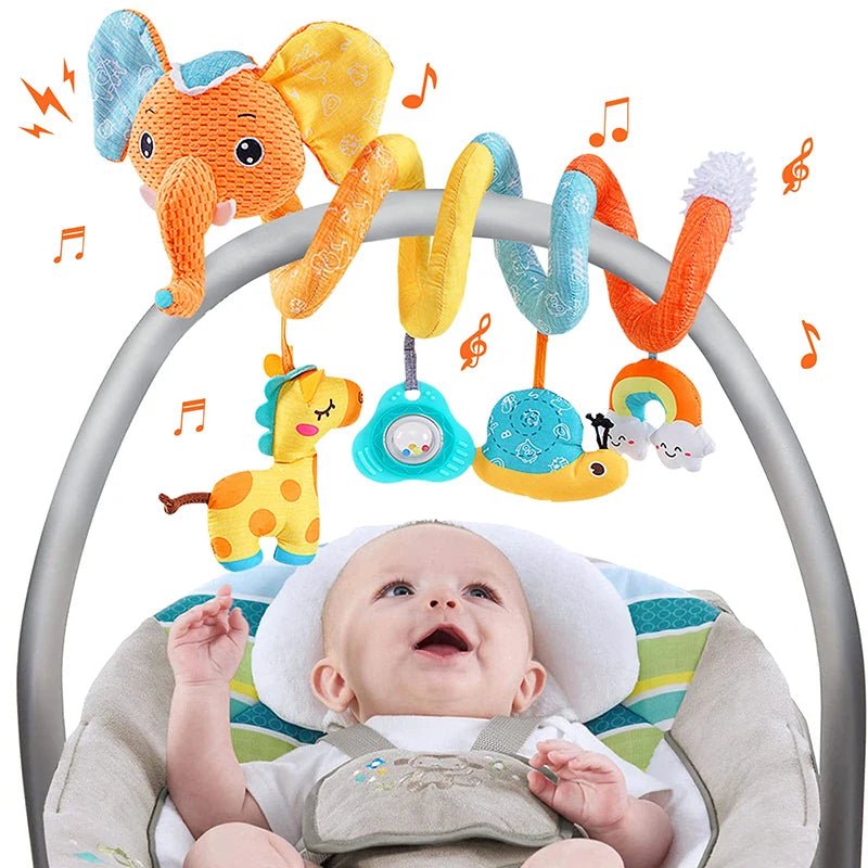 🚗🧸 Jouet de Voiture pour Bébé – Miroir, Grelot, Bruit de Papier &amp; Poignée Squeaky – Jouet d’Éveil pour Siège Auto ou Poussette™ - Planète bébé