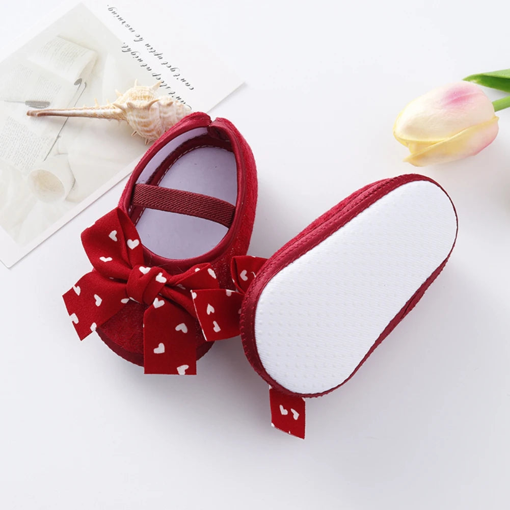 👑✨ Chaussures Bébé Fille Première Marche – Ballerines Antidérapantes avec Nœud – Mariage &amp; Cérémonie – 0 à 12 Mois ™ - Planète bébé
