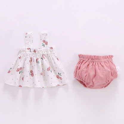 👗☀️ Ensemble Été Bébé Fille – Robe Imprimée + Culotte PP – 2 Pièces – Ultra Léger &amp; Confortable – Lawadka™ - Planète bébé