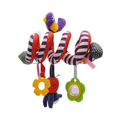 🚗🧸 Jouet de Voiture pour Bébé – Miroir, Grelot, Bruit de Papier &amp; Poignée Squeaky – Jouet d’Éveil pour Siège Auto ou Poussette™