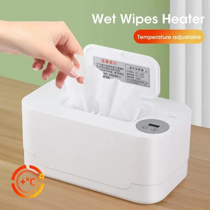 Chauffe-Serviettes Humides Bébé Portable avec Affichage LED – Boîte Chauffante USB à Température Régulée™