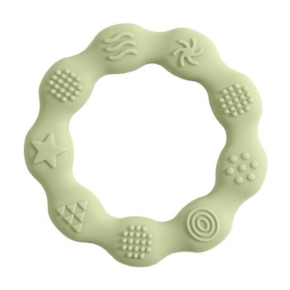 🌸🦷 Anneau de Dentition Fleur – Silicone Alimentaire – Jouet de Molarité &amp; Cognition Tactile pour Bébé™