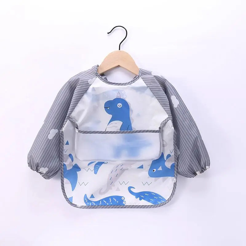Bavoir Manche Longue Waterproof en EVA pour Bébé – Tablier de Repas Anti-Taches – Ultra Léger &amp; Facile à Nettoyer™