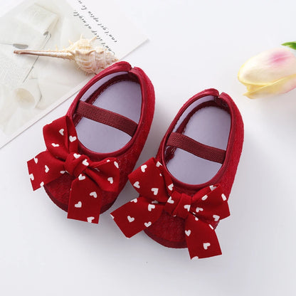 👑✨ Chaussures Bébé Fille Première Marche – Ballerines Antidérapantes avec Nœud – Mariage &amp; Cérémonie – 0 à 12 Mois ™ - Planète bébé