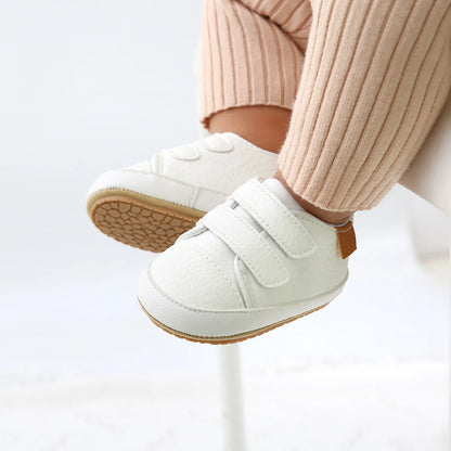 🍼 Chaussures Bébé en Cuir Rétro – Semelle Antidérapante – Meckior™