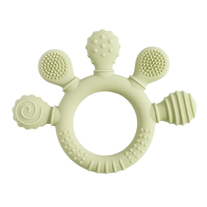 🦁👶 Anneau de Dentition en Silicone – Forme Animale Ludique – Apaisant &amp; Sensoriel™ - Planète bébé