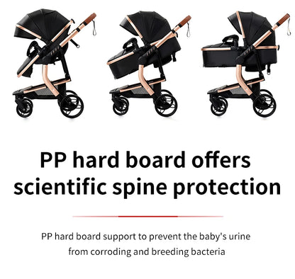 Poussette Bébé 3 en 1 avec Siège Auto