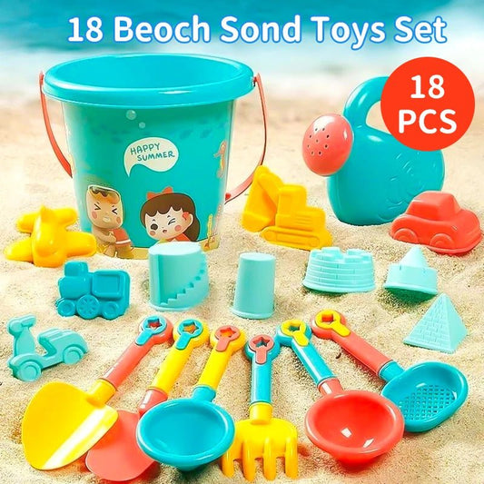 Kit de Jouets de Plage pour Enfants – Seau, Arrosoir, Pelles &amp; Accessoires – Jeux d'Été en Plein Air - Planète bébé